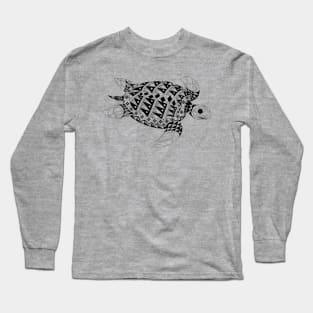 magic turtle in steam water ecopop Long Sleeve T-Shirt